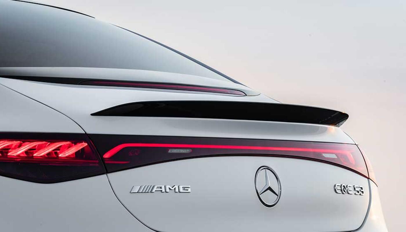 Mercedes-AMG EQE weiß Heck