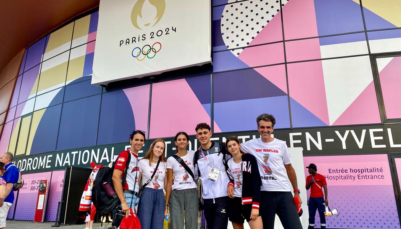 Österreichisches Wafler-Team im Bahnradsport.