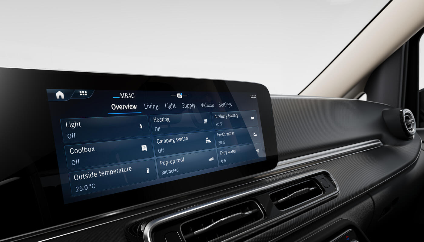 Mercedes-Benz V-Klasse Marco Polo_Display vorne