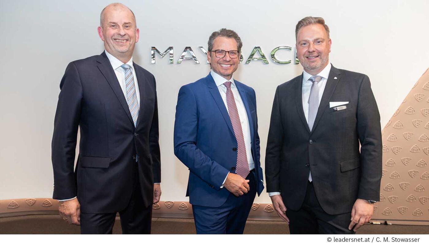 Eröffnung der Maybach-Lounge_Niels Kowollik, Ronny Rockenbauer und Martin Heger