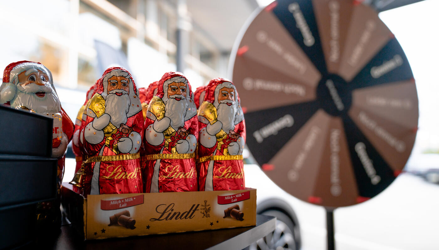 Charity-Event bei Merbag mit Gewinnen für das Glücksrad