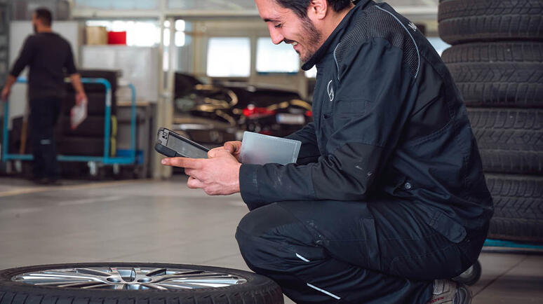 Reifen professionell gelagert bei Merbag