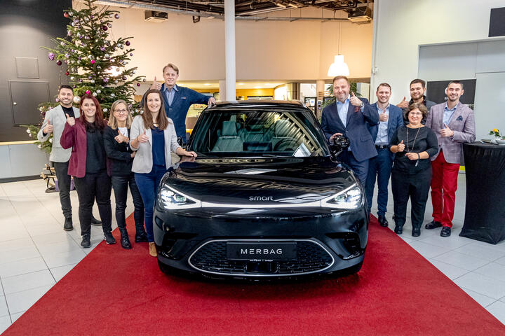 smart #1 mit Vertretern von smart Austria und Merbag