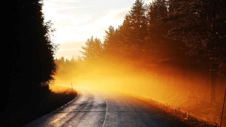 sichere Fahrt mit Merbag_tiefstehende Sonne im Winter