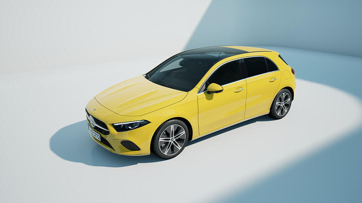 Die A-Klasse, die Kompaktlimousine bei Mercedes-Benz zu entdecken bei der Vienna Drive im Jänner 2026