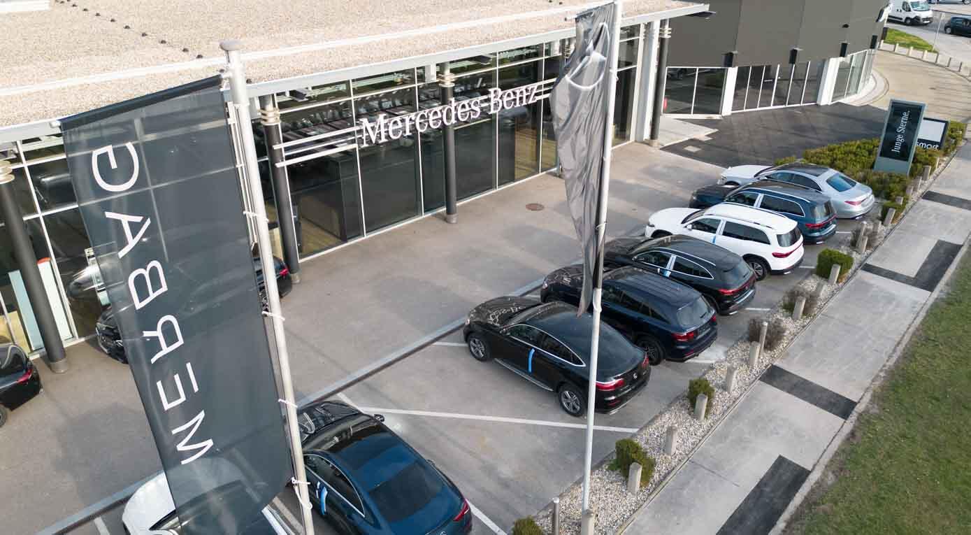 Drohnenfoto Merbag Standort Donaustadt