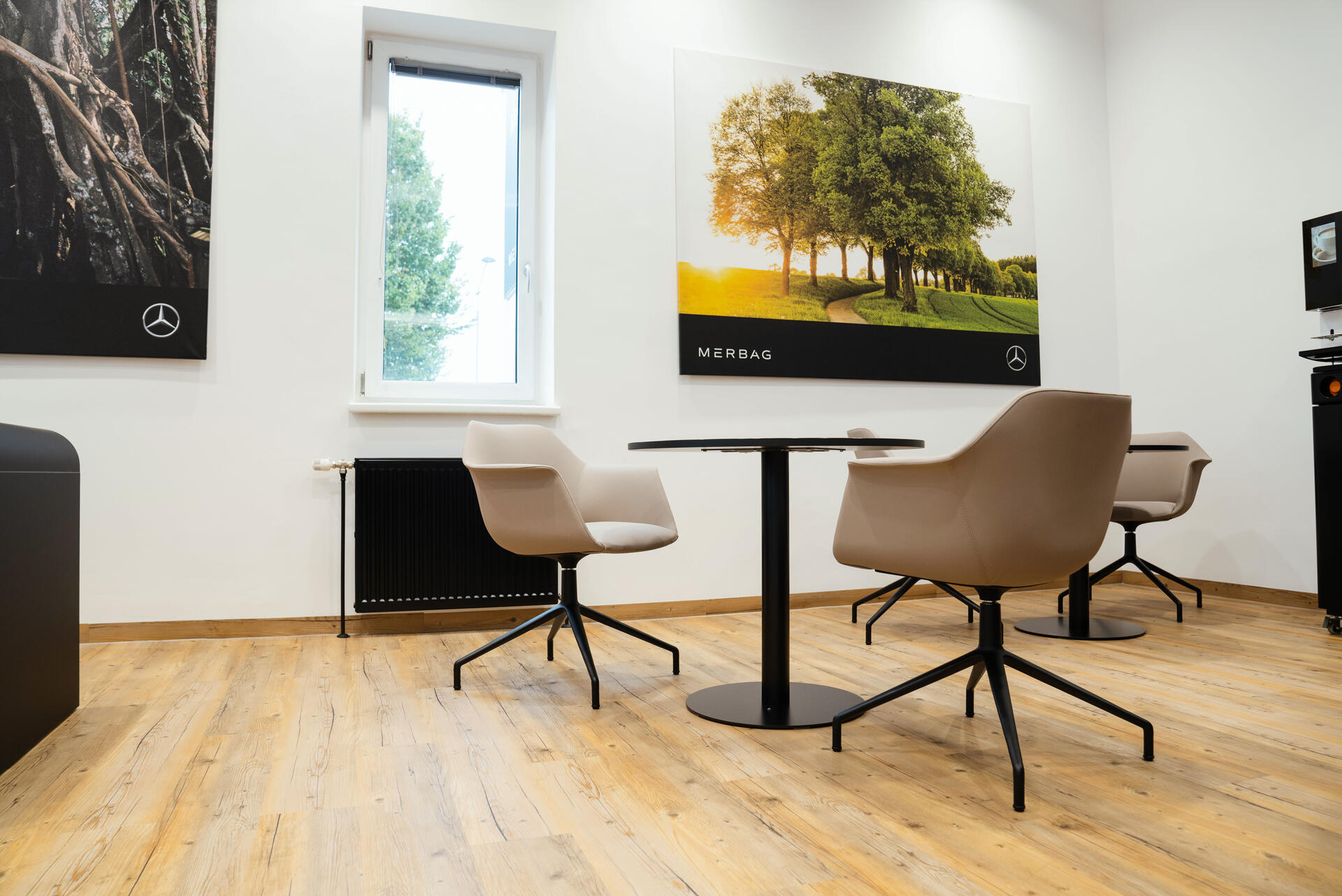 Wartebereich für Besucher neu gestaltet beim Merbag Standort Liesing