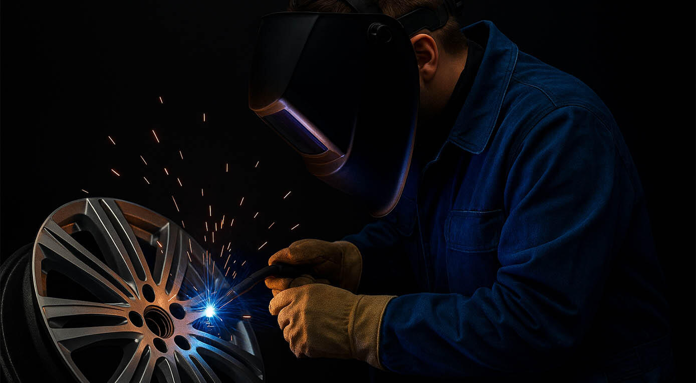 Neue Technik - Laserschweißen bei Alufelgen-Reparatur